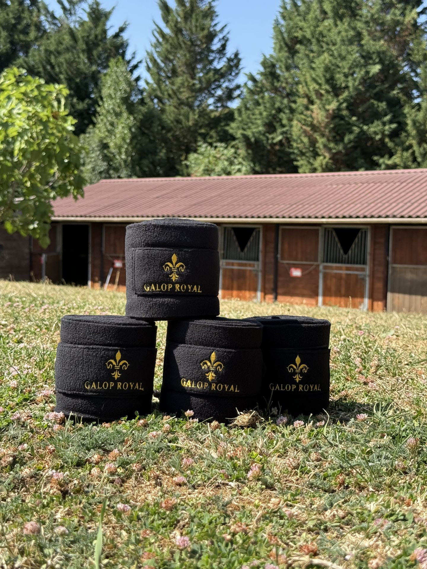 Bandes de Repos Galop Royal - pyramide de rouleaux